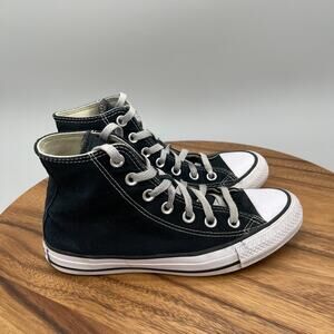 Converse Chuck Taylor All Star Shoes Women 6.5 Black Hi Tops Canvas Skate Casual